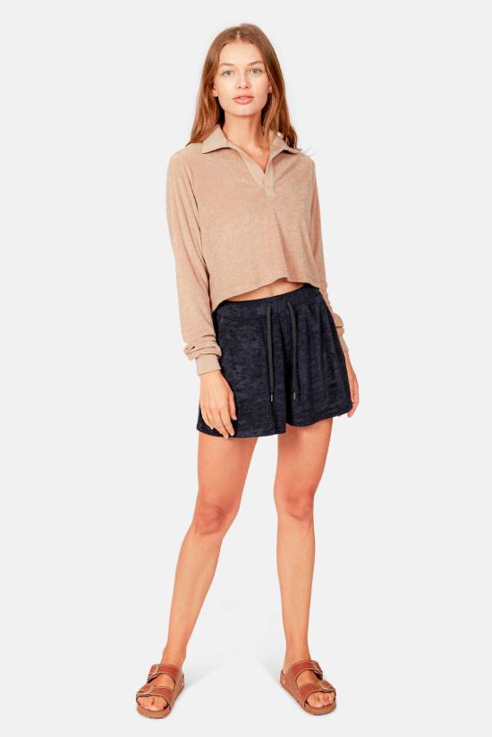  블루&크림 숏팬츠 샘 테리 숏 쇼츠 네이비 - BLUE&CREAM