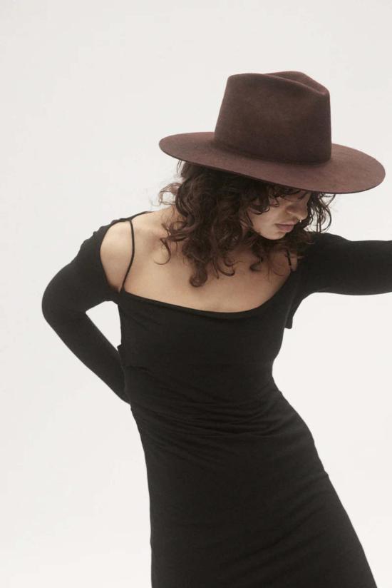  자네사레온 버킷햇 자네사 레오네 사비나 햇 버건디 - JANESSA LEONE