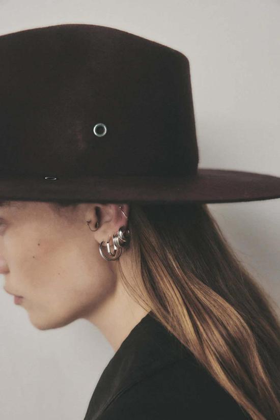  자네사레온 버킷햇 자네사 레오네 사비나 햇 버건디 - JANESSA LEONE