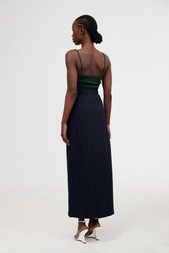  시그니피컨트 아더 롱 스커트 Significant Other Sinead 스커트 미드나잇 핀스트라이프 - SIGNIFICANT OTHER