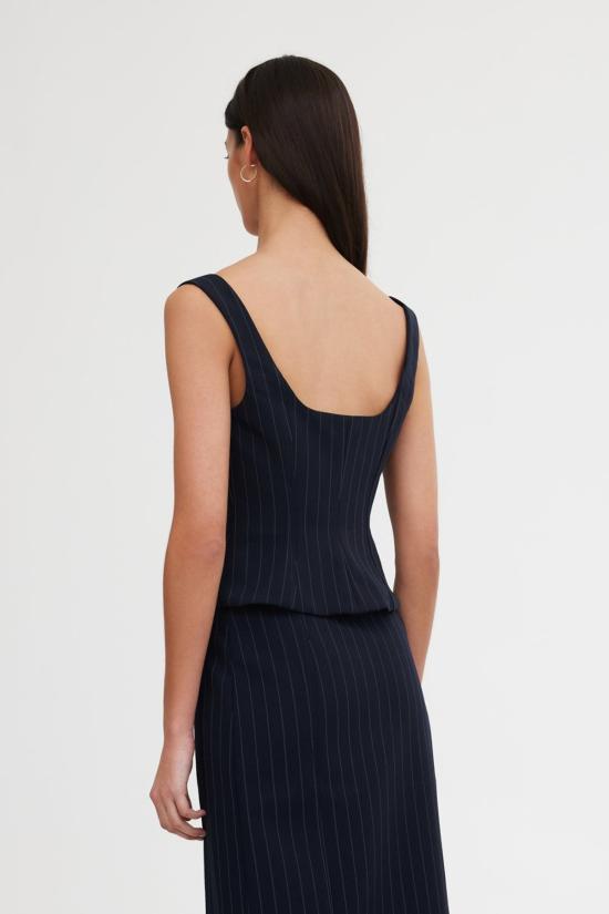  시그니피컨트 아더 롱 스커트 Significant Other Sinead 스커트 미드나잇 핀스트라이프 - SIGNIFICANT OTHER