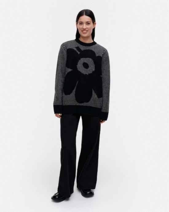 마리메꼬 스웨터 Marimekko Pehmyt Unikko  블랙 - MARIMEKKO