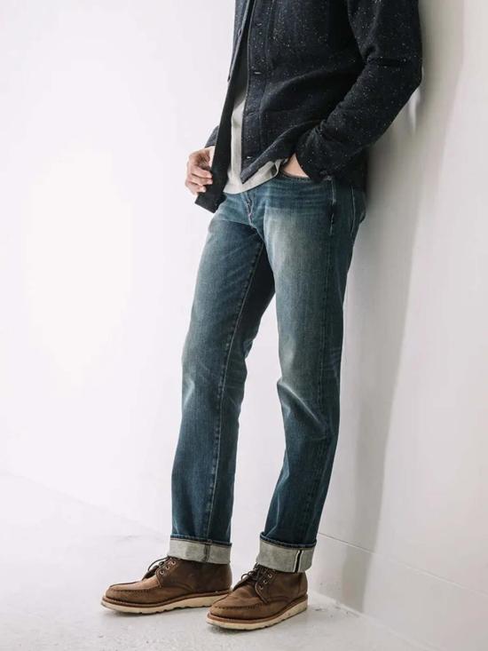  카토 데님 팬츠 해머 스트레이트 10.5 온스 레인워시 진 인디고 - KATO