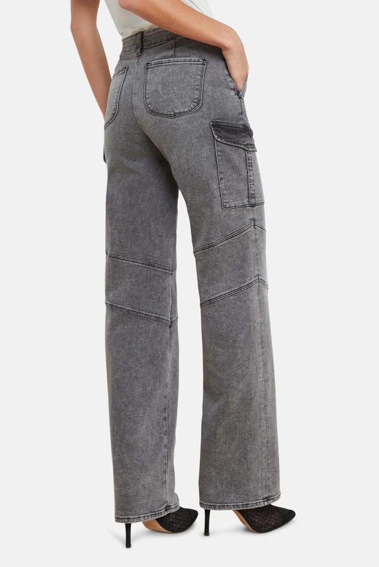  라장스 데님 팬츠 L'Agence Brooklyn High Rise Utility Wide Leg Jean Magnesite - L'AGENCE