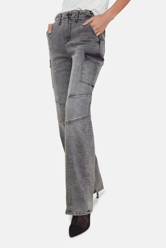  라장스 데님 팬츠 L'Agence Brooklyn High Rise Utility Wide Leg Jean Magnesite - L'AGENCE