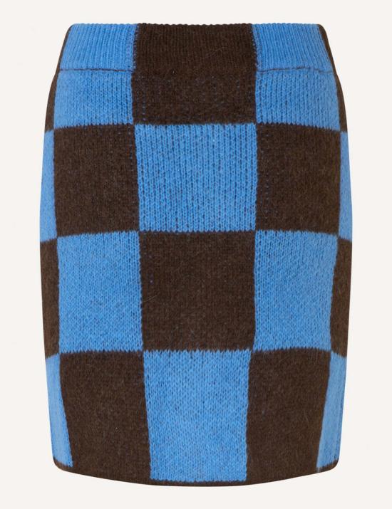  스티네 고야 숏 스커트 스틴 고야 누라 스커트 오션 체크 - STINE GOYA