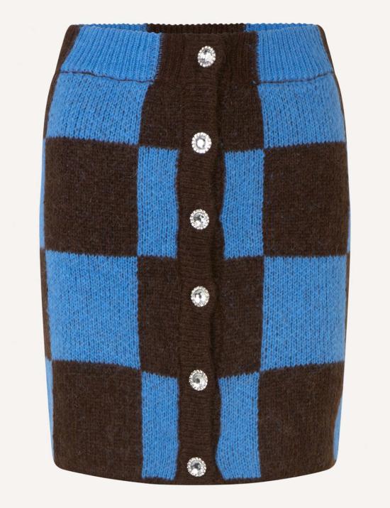  스티네 고야 숏 스커트 스틴 고야 누라 스커트 오션 체크 - STINE GOYA