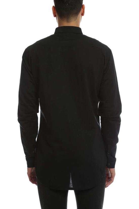  블루&크림 긴팔 셔츠 디올 버튼 다운 블랙 - BLUE&CREAM