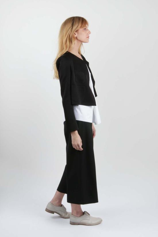  애슐린 크롭 팬츠 에머슨 스트레치 트윌 팬츠 블랙 - ASHLYN