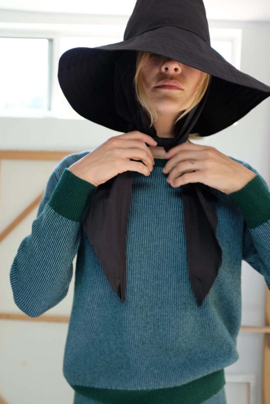  베클리나 버킷햇 스카프  블랙 - BEKLINA