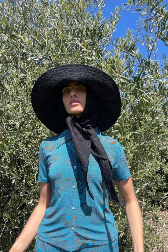  베클리나 버킷햇 스카프  블랙 - BEKLINA