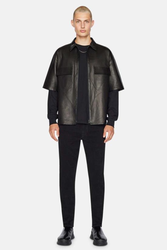  프레임 데님 팬츠 데님 L 옴 슬림 브러시드 트윌 진 누아르 블랙 - FRAME