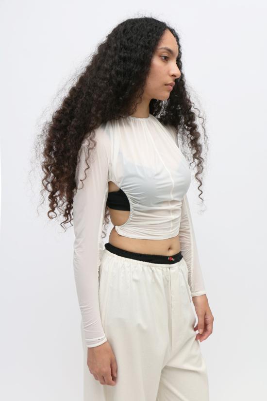  루실 티에브르 블라우스 쉬어 백리스 탑 릴리 - LUCILLE THIEVRE