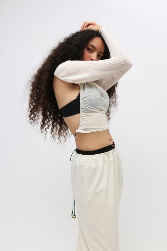  루실 티에브르 블라우스 쉬어 백리스 탑 릴리 - LUCILLE THIEVRE