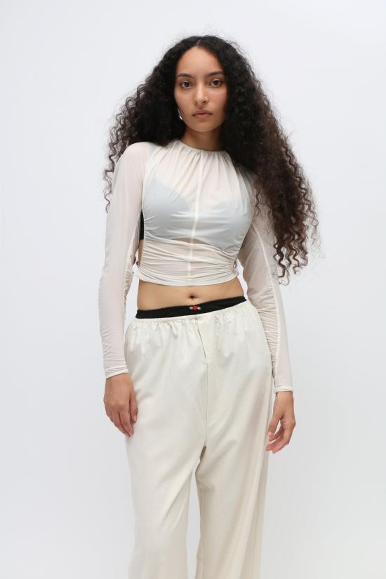  루실 티에브르 블라우스 쉬어 백리스 탑 릴리 - LUCILLE THIEVRE