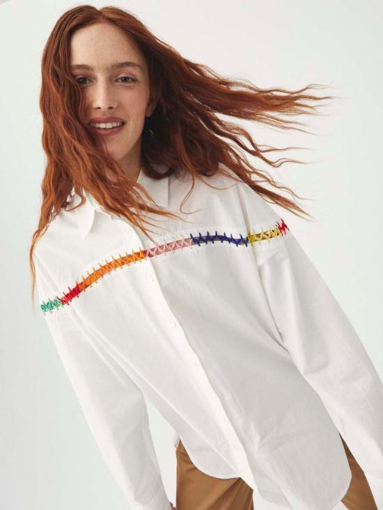  Mii Collection 탑 미이 컬렉션 폴라 크로셰 셔츠 마린 - OTHER BRANDS