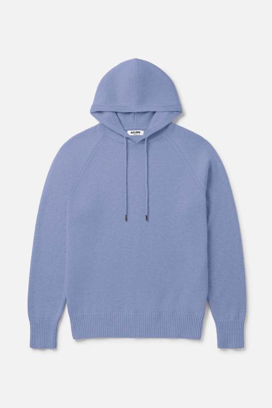  Blue&Cream 후드 티셔츠 블루&크림 리드 풀오버 후드티 블루 플랙스