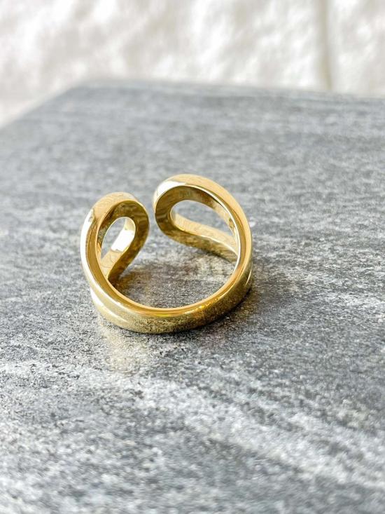  가브리엘라 아티가스 반지 가브리엘라 아르티가스 더블 빔 링 옐로우 골드 플레이트 - GABRIELA ARTIGAS