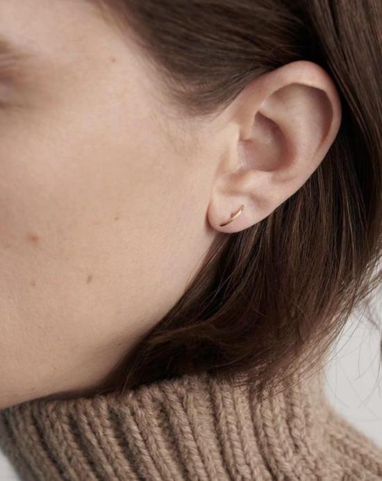  캐슬린 휘태커 이어링 스티치 스터드 14K 골드 - KATHLEEN WHITAKER