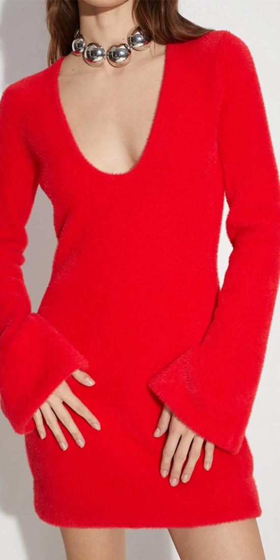  사이먼밀러 숏 원피스 사이먼 밀러 팝 드레스 모드 오렌지 - SIMONMILLER