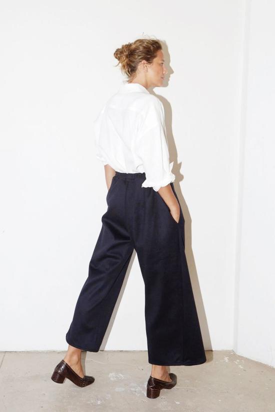  다두라 스트레이트 팬츠 다투라 울 가라테 팬츠 블루 나이트 - DATURA