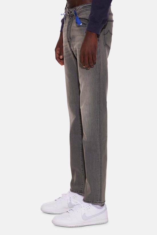  야콥코헨 데님 팬츠 Jacob Cohen Bard 데님 라이트 그레이/치타 패치 - JACOB COHËN