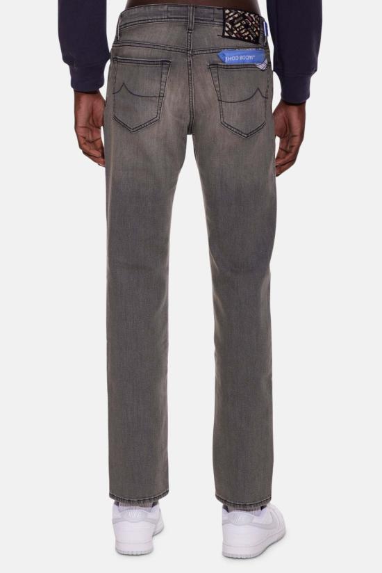  야콥코헨 데님 팬츠 Jacob Cohen Bard 데님 라이트 그레이/치타 패치 - JACOB COHËN