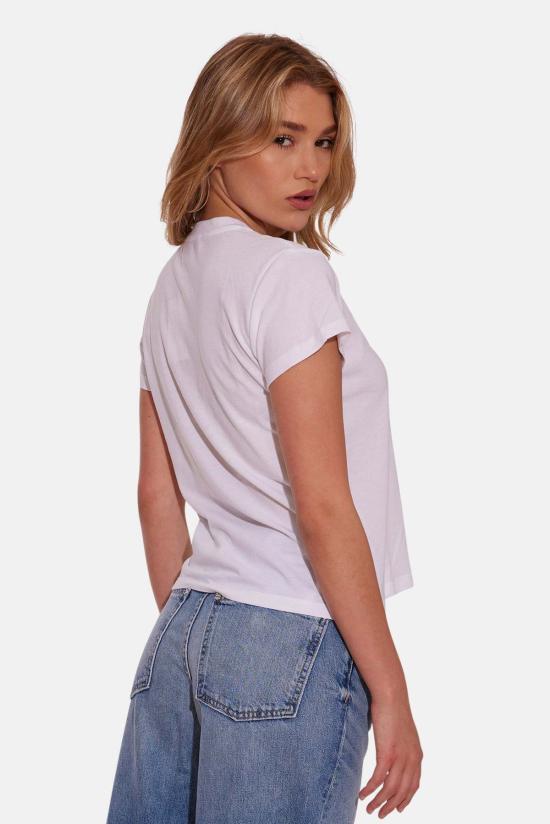  더 타일 클럽 반팔 티셔츠 타일 클럽 베베 럭스 티 화이트 - THE TILE CLUB