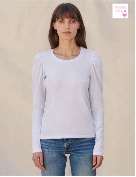  썬드라이 긴팔 티셔츠 잡드리 퍼프 슬리브 Ls 티셔츠 - SUNDRY