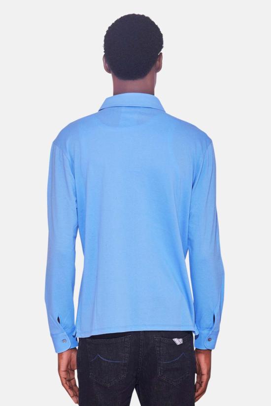  Blue&Cream 긴팔 티셔츠 블루&크림 마르코 Ls 피케 폴로 블루 - BLUE&CREAM