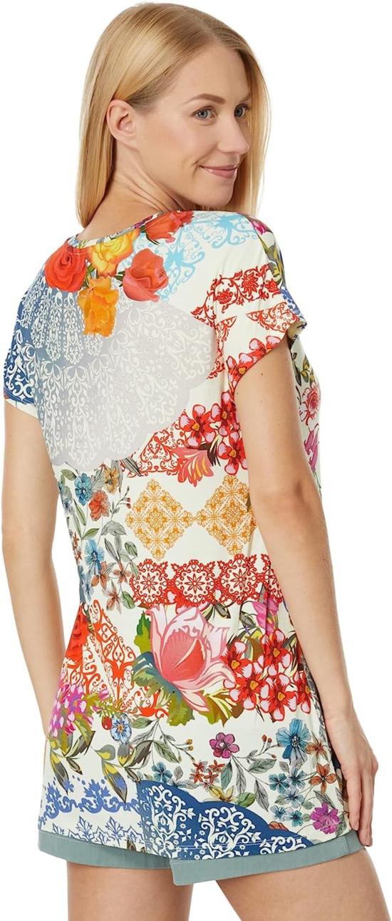  조니 와스 블라우스 Johnny Was Tango 릴렉스 돌만 슬리브  탑 멀티컬러 - JOHNNY WAS