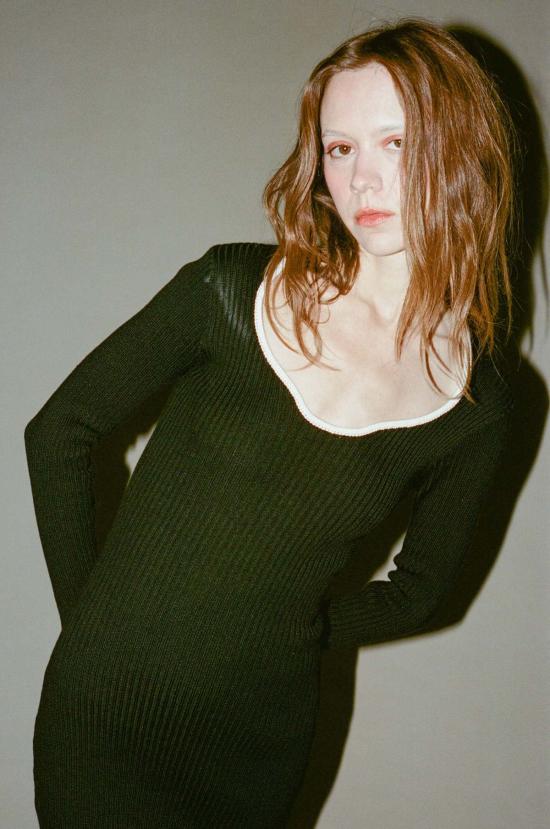  Mozhdeh Matin 롱 원피스 튤립 미디 드레스 블랙 - MOZHDEH MATIN