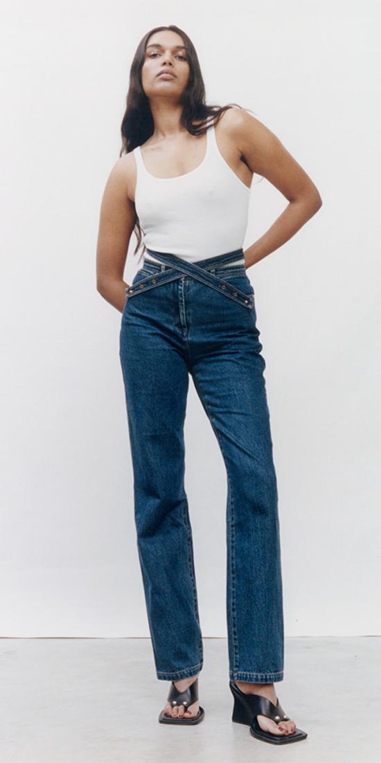  패리스 조지아 데님 팬츠 파리 조지아 조 진 인디고 - PARIS GEORGIA