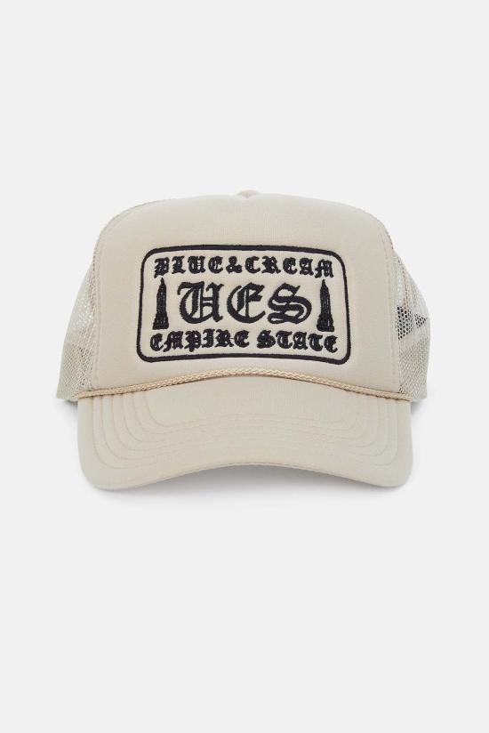  블루&크림 볼캡 Ues 엠파이어 스테이트 스냅백 베이지