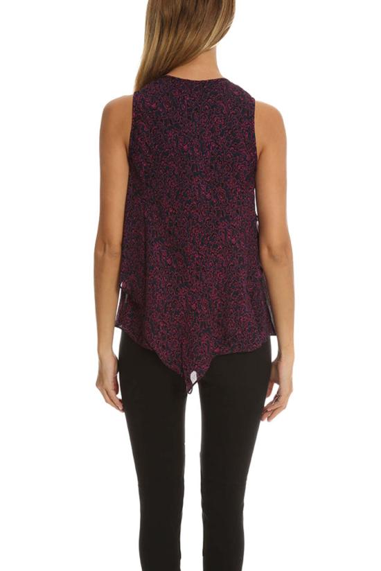  데렉 램 민소매 티셔츠 10 크로스비 V넥 핸커치프 탱크 미드나잇 멀티 - DEREK LAM