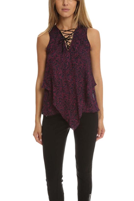  데렉 램 민소매 티셔츠 10 크로스비 V넥 핸커치프 탱크 미드나잇 멀티