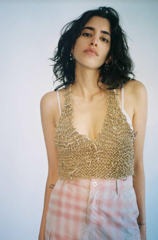  MAIMOUN 민소매 티셔츠 마이문 콰리 홀터 탑 베이지 - OTHER BRANDS