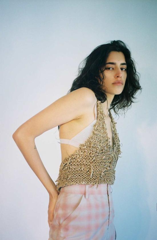  MAIMOUN 민소매 티셔츠 마이문 콰리 홀터 탑 베이지 - OTHER BRANDS