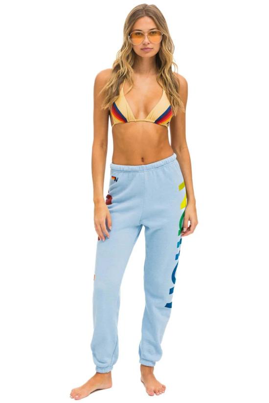  에비에이터 에디션 스트레이트 팬츠 Aviator Nation 2 스웨트 팬츠 아이스 - AVIATOR NATION