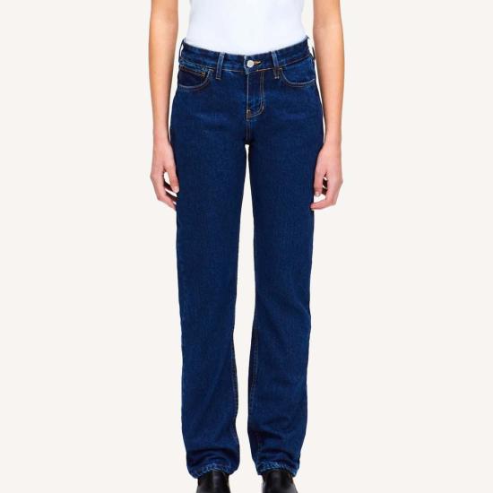  HNST 데님 팬츠 Hnst 스트레이트 레그 진 어드미럴 블루