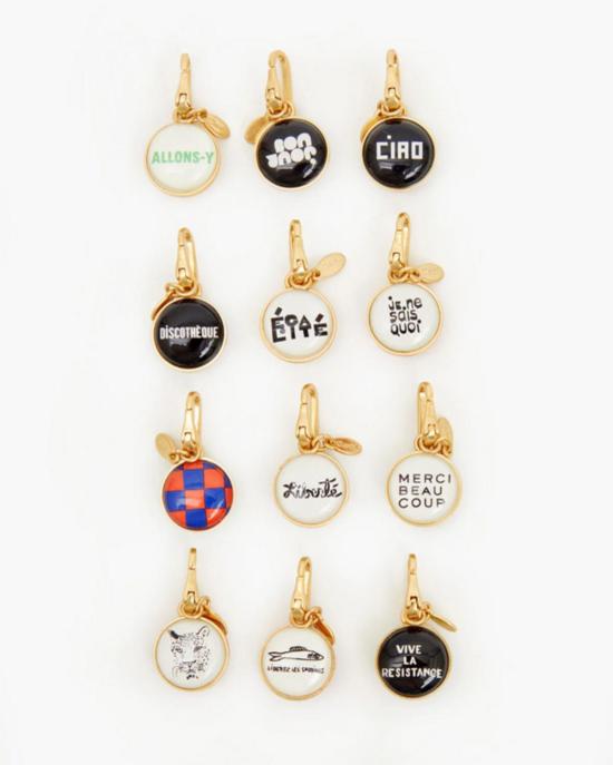  클레어 브이 목걸이/팬던트 클레어 V. 알파벳 챠밍 골드/멀티 - CLEARE V.