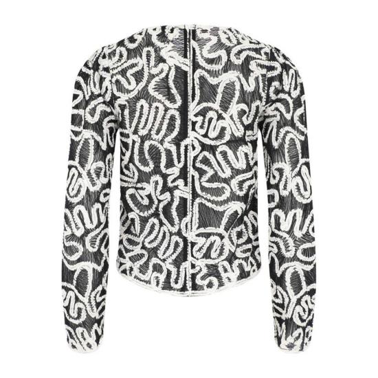  씨뉴욕 긴팔 티셔츠 Sea Ny Alice 자수 바텐버그 탑 멀티 - SEA NY