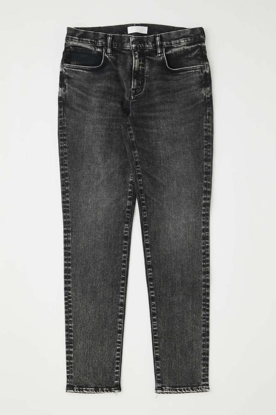  마우지 데님 팬츠 Moussy Starpeak 스키니 진 라이트 블랙 - MOUSSY