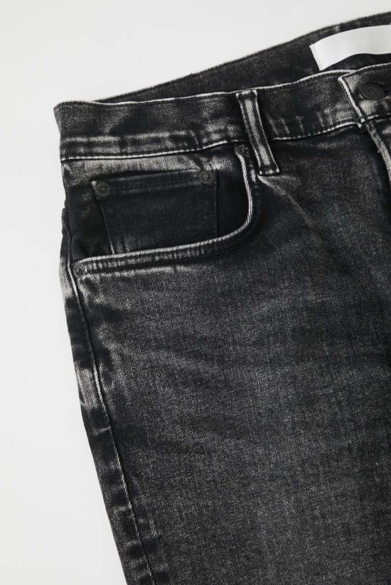  마우지 데님 팬츠 Moussy Starpeak 스키니 진 라이트 블랙 - MOUSSY