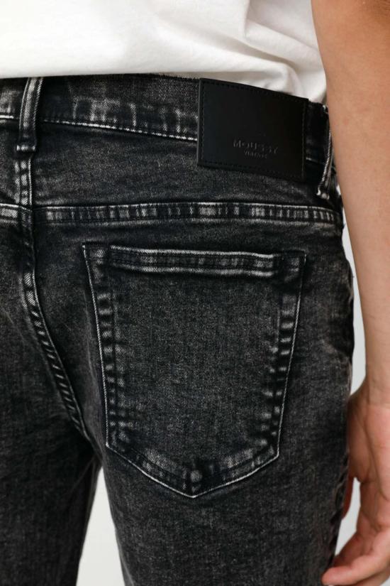  마우지 데님 팬츠 Moussy Starpeak 스키니 진 라이트 블랙 - MOUSSY