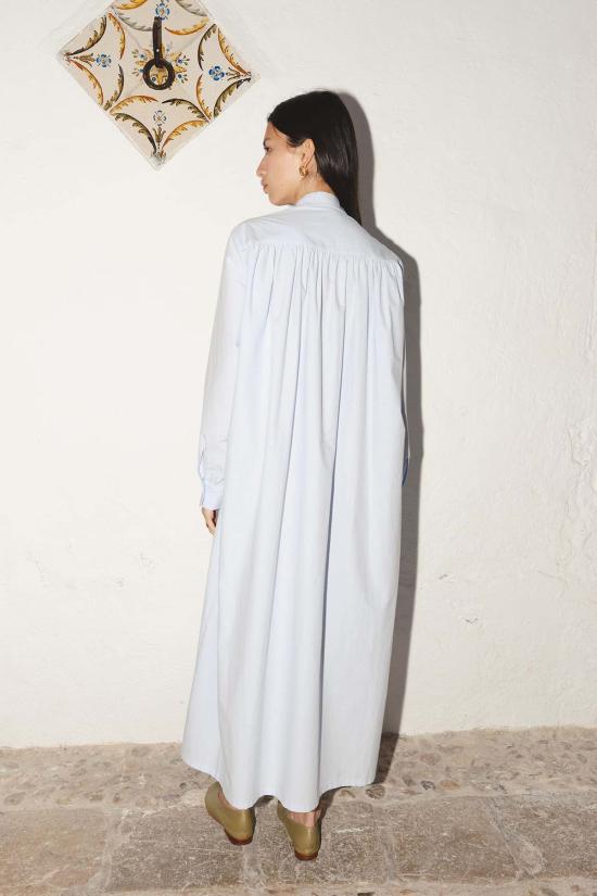  다두라 롱 원피스 다투라 필 에이 필 코튼 바벨 드레스 파우더 블루 - DATURA