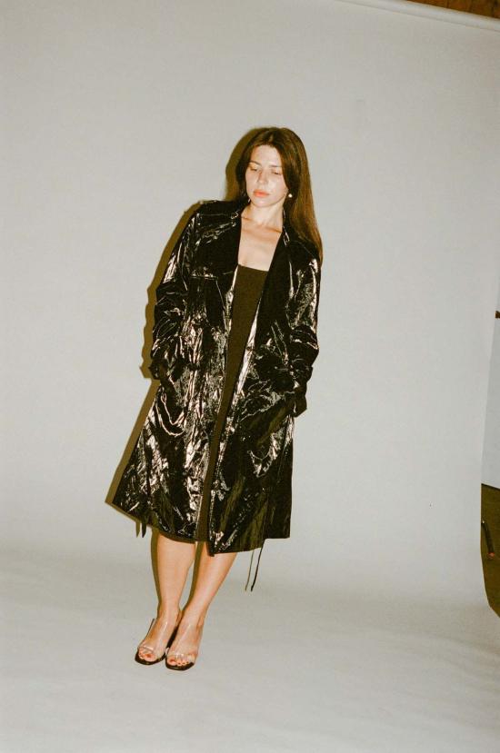  프리스카베라 트렌치 코트 프리스카 베라 레인웨어 트렌치코트 블랙 - PRISCAVERA