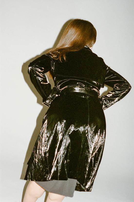  프리스카베라 트렌치 코트 프리스카 베라 레인웨어 트렌치코트 블랙 - PRISCAVERA