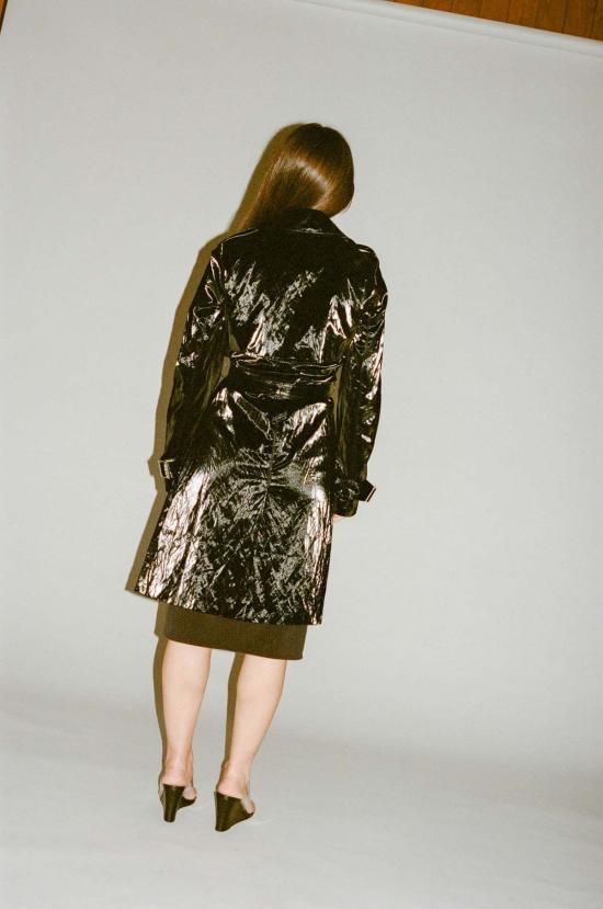  프리스카베라 트렌치 코트 프리스카 베라 레인웨어 트렌치코트 블랙 - PRISCAVERA