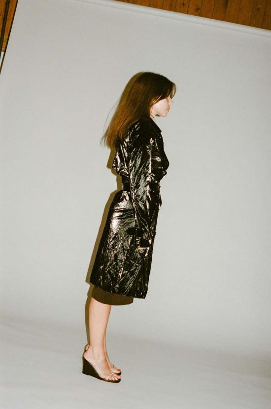  프리스카베라 트렌치 코트 프리스카 베라 레인웨어 트렌치코트 블랙 - PRISCAVERA